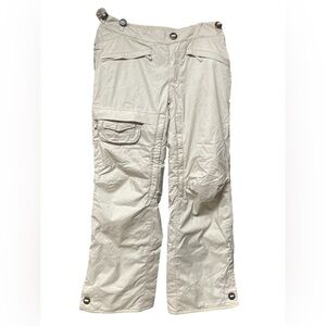 Women’s Sepia Snowboard Snow Ski Cream Cargo Insulated Waterproof Pants, M